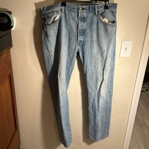 Used pair of jeans with belt loop missing
